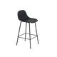 Fiber Barstool W Back 65 Tubebase Black Muuto