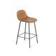 Fiber Barstool W Back 65 Tubebase Cognac Refine Leather Black Muuto 5000X5000