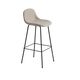 Fiber Barstool W Back 75 Tube Base Black Stretch Appeal K21882 Ecru Muuto 5000X5000