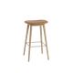 Fiber Barstool 75 Woodbase Cognac Refine Leather Oak Muuto 5000X5000