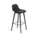 Fiber Barstool W Back 75 Woodbase Black Refine Leather Black Muuto 5000X5000