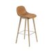 Fiber Barstool W Back 75 Woodbase Cognac Refine Leather Oak Muuto 5000X5000