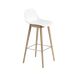 Fiber Barstool W Back 75 Woodbase Natural White Oak Muuto 5000X5000