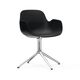 606102 Form Armchair Swivel 4 L Black Alu 1