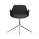 606102 Form Armchair Swivel 4 L Black Alu 2