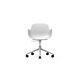 Form Armchair Swivel 5 W Gaslift White Alu2 2