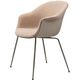 Bat Dining Chair Conic Front Upholstered Antique Brass New Beige Dedar Lupo 004 F3 Q