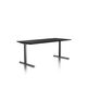 R5 Work Station 1 700 Fixed Black Desktop Chrome Satin Angle Low Lr