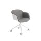 Fiber Chair Swivel Castors White Remix Wb Med Res